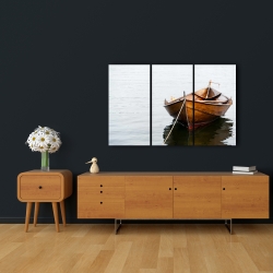 Canvas 24 x 36 - Rowboat on calm water