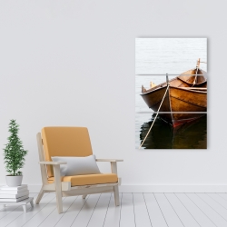 Canvas 24 x 36 - Rowboat on calm water