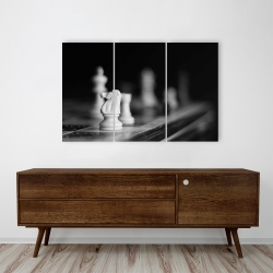 Canvas 24 x 36 - Monochrome chess games