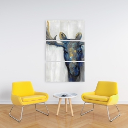 Canvas 24 x 36 - Blue moose