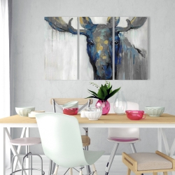 Canvas 24 x 36 - Blue moose