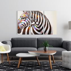 Canvas 24 x 36 - Colorful zebra