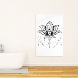 Toile 24 x 36 - Ornement d'un lotus ethnique