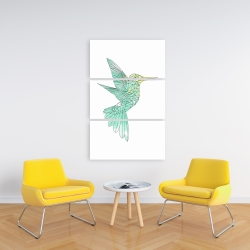 Canvas 24 x 36 - Geometric hummingbird