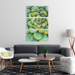 Canvas 24 x 36 - Watercolor succulent plant