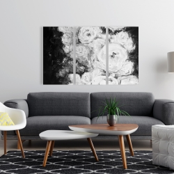 Toile 24 x 36 - Jardin de roses monochrome