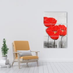 Canvas 24 x 36 - Three poppies