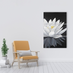 Toile 24 x 36 - Fleur de lotus et sa réflexion