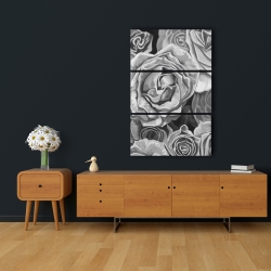Canvas 24 x 36 - Grayscale roses