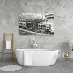 Toile 24 x 36 - Locomotive à passagers vintage