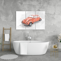 Toile 24 x 36 - Beetle vintage rouge