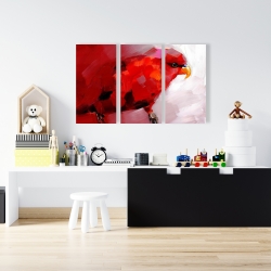 Toile 24 x 36 - Perroquet rouge abstrait