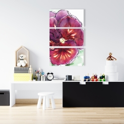 Toile 24 x 36 - Orchidée floraison avec des pétales ondulés