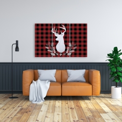 Canvas 24 x 36 - Deer plaid