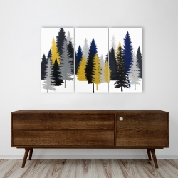 Toile 24 x 36 - Sapins doré