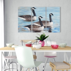 Canvas 24 x 36 - Canada geese in water