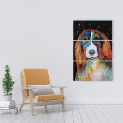 Toile 24 x 36 - Chien coloré