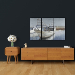 Canvas 24 x 36 - Blue fishing boat