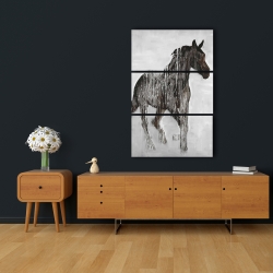 Toile 24 x 36 - Cheval brun abstrait