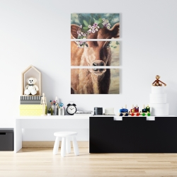 Canvas 24 x 36 - Cute jersey cow