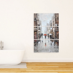 Toile 24 x 36 - Pluie en ville