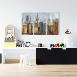 Toile 24 x 36 - Paysage urbain avec le chrysler building