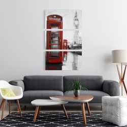 Toile 24 x 36 - Cabine téléphonique rouge et le big ben