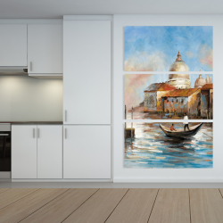 Canvas 40 x 60 - Two europeans on a gondola