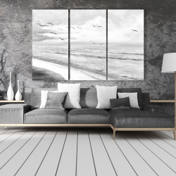 Canvas 40 x 60 - Monochrome tropical sunset