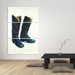 Canvas 40 x 60 - Leather cowboy boots