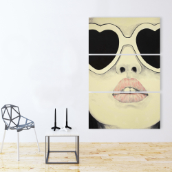 Canvas 40 x 60 - Young lady with glasses