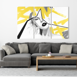 Canvas 40 x 60 - Woman with yellow line