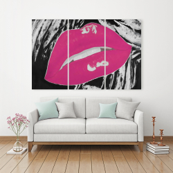 Canvas 40 x 60 - Kissable pink glossy lips