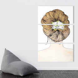 Toile 40 x 60 - Fleurs dans les cheveux blond