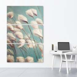 Canvas 40 x 60 - Cotton grass flowers in the wind