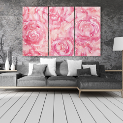 Toile 40 x 60 - Roses en aquarelle