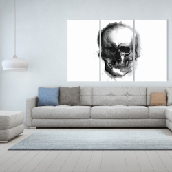Toile 40 x 60 - Crâne foncé aquarelle