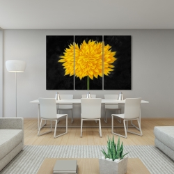 Toile 40 x 60 - Chrysanthème jaune