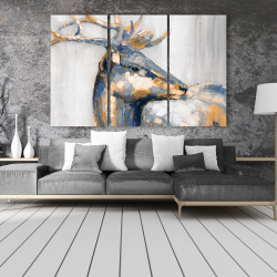 Toile 40 x 60 - Cerf doré