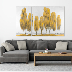 Toile 40 x 60 - Sept arbres jaunes abstraits