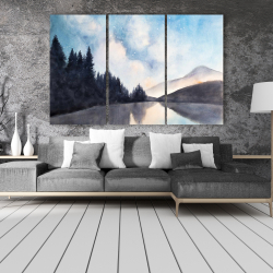 Canvas 40 x 60 - Lakeview by night