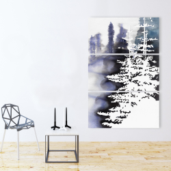 Toile 40 x 60 - Silhouette de forêt