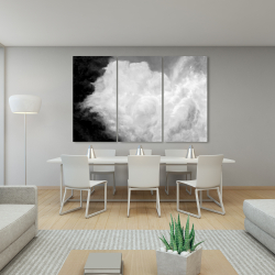 Toile 40 x 60 - Nuages sombres monochrome