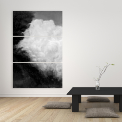 Toile 40 x 60 - Nuages sombres monochrome