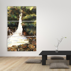 Canvas 40 x 60 - Watercolor waterfalls