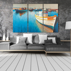 Canvas 40 x 60 - Fishing boats at the marina
