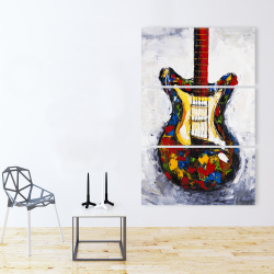 Toile 40 x 60 - Guitare colorée