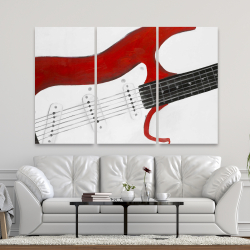 Toile 40 x 60 - Guitare rock rouge