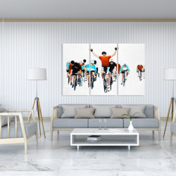 Canvas 40 x 60 - Cyclists at the end of a race