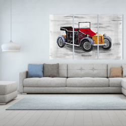 Toile 40 x 60 - Voiture vintage avec toit ouvrant